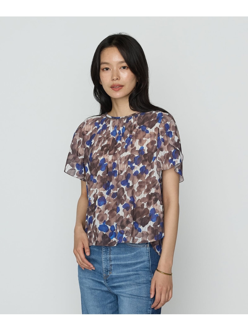 【SALE／30%OFF】強撚カッセンアートプリント フロントタックブラウス K.T KIYOKO TAKASE コムサ トップス シャツ・ブラウス【RBA_E】【送料無料】[ Fashion]