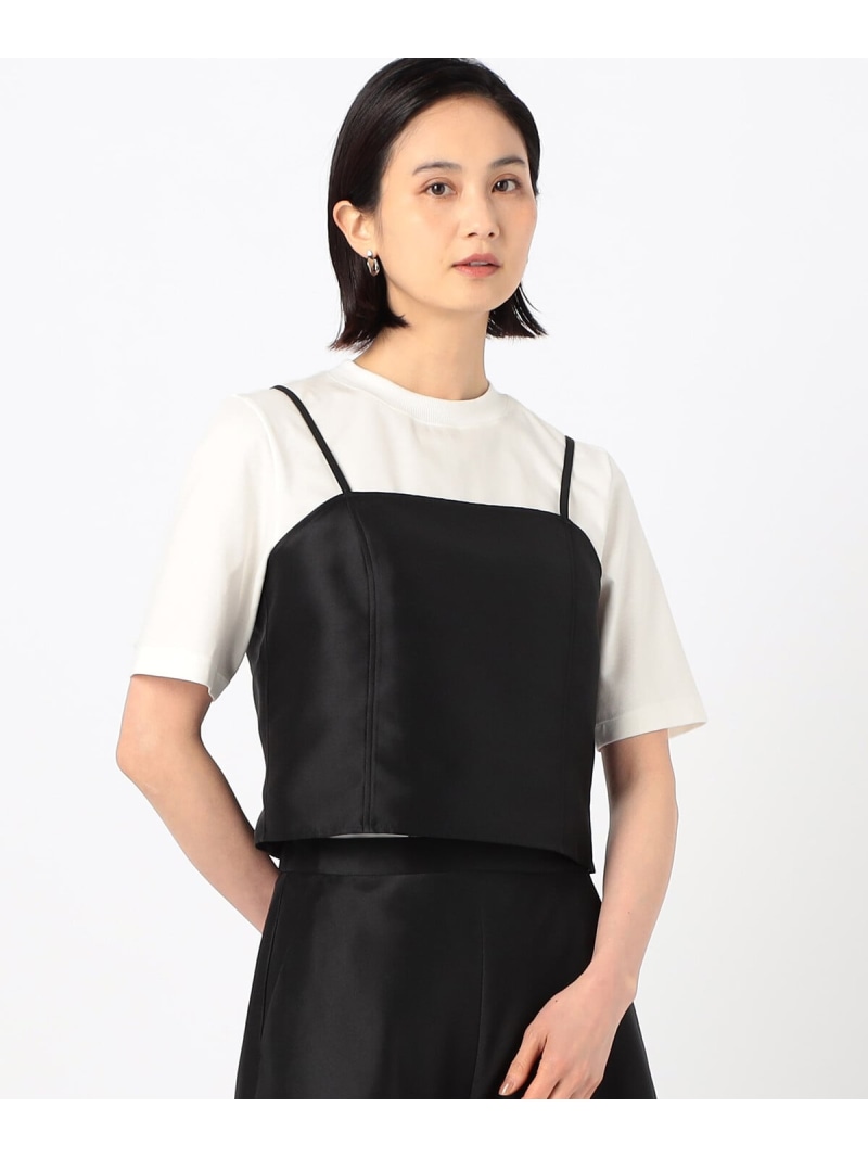 【SALE／30%OFF】[ TALLサイズ ] 【セットアップ対応/アンサンブル】ブライトバックサテンファイユカットソー COMME CA TALL コムサ トップス カットソー・Tシャツ ブラック【RBA_E】【送料無料】[ Fashion]