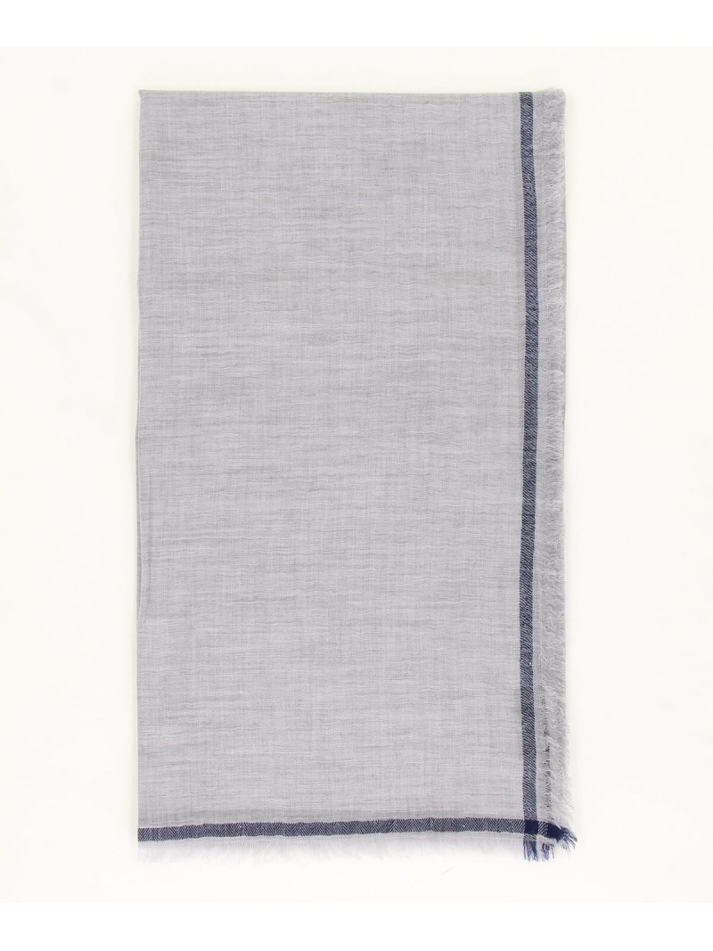 細番手ウールヘリンボーン ウールボイルストール Gabardine K.T コムサ ファッション雑貨 マフラー・ストール・ネックウォーマー グレー ホワイト ネイビー【送料無料】[ Fashion]｜FIVEFOXes ONLINE STORE