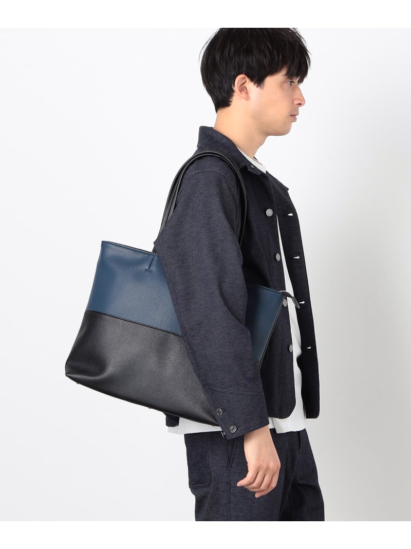 【SALE／10%OFF】バイカラー トートバッグ COMME CA ISM コムサイズム バッグ トートバッグ ブラック【RBA_E】【送料無料】[ Fashion]