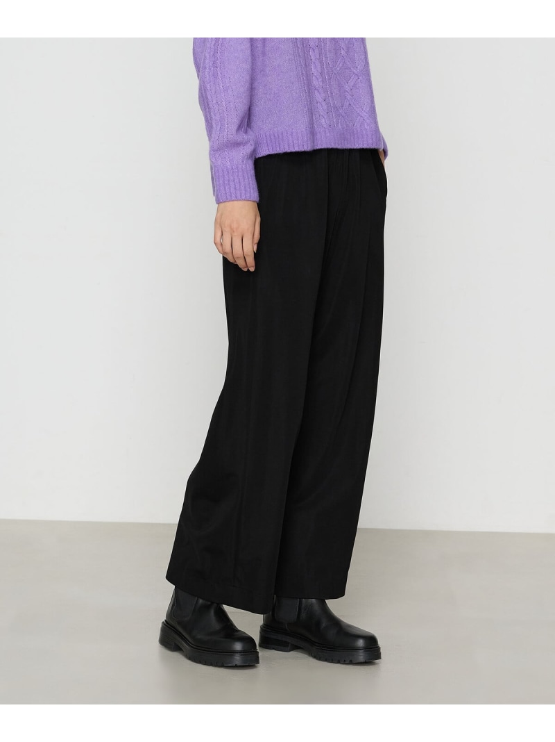 [ +サイズ ] ハイテンションポンチ ワイドパンツ Gabardine K.T + コムサ パンツ その他のパンツ グレー ブラック ネイビー【送料無料】[ Fashion]