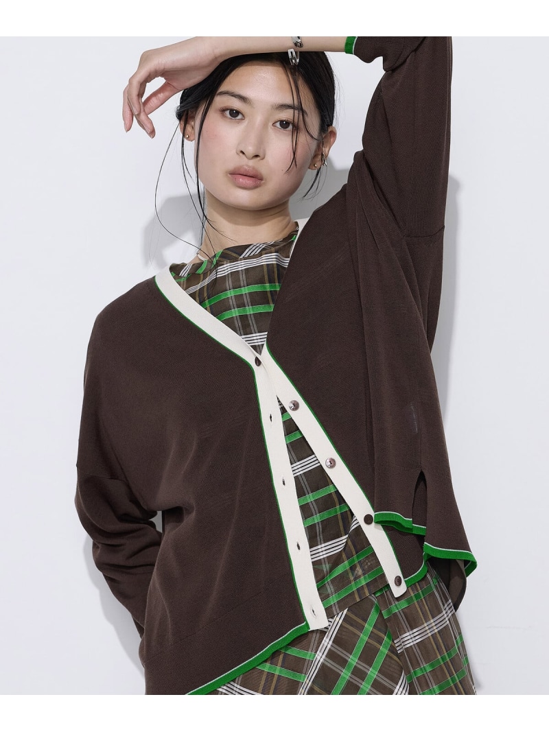 [ TALL大きさ ] 色つや切り調える 編み物ジレー K.T KIYOKO TAKASE TALL コムサ トップス ジレー 米国海軍 赤銅色【貨物輸送無料】[ Fashion]