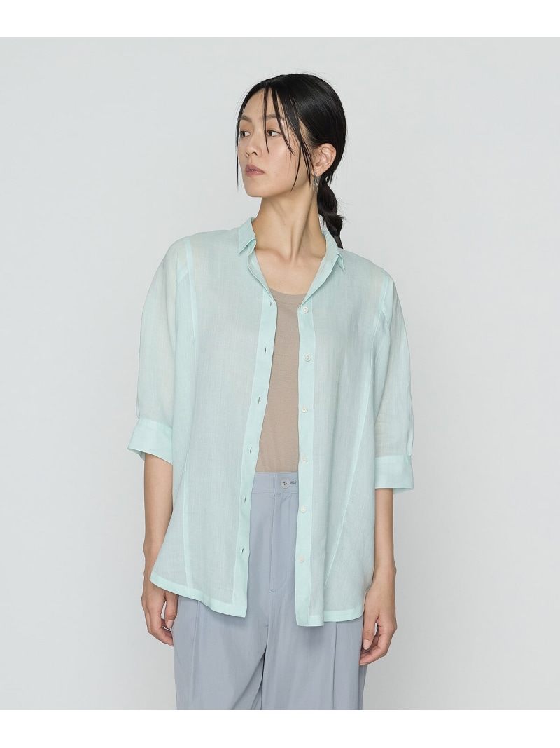 [ +サイズ ] ラミーシャンブレー シアーシャツ Gabardine K.T + コムサ トップス シャツ・ブラウス グレー グリーン イエロー ネイビー【送料無料】[ Fashion]