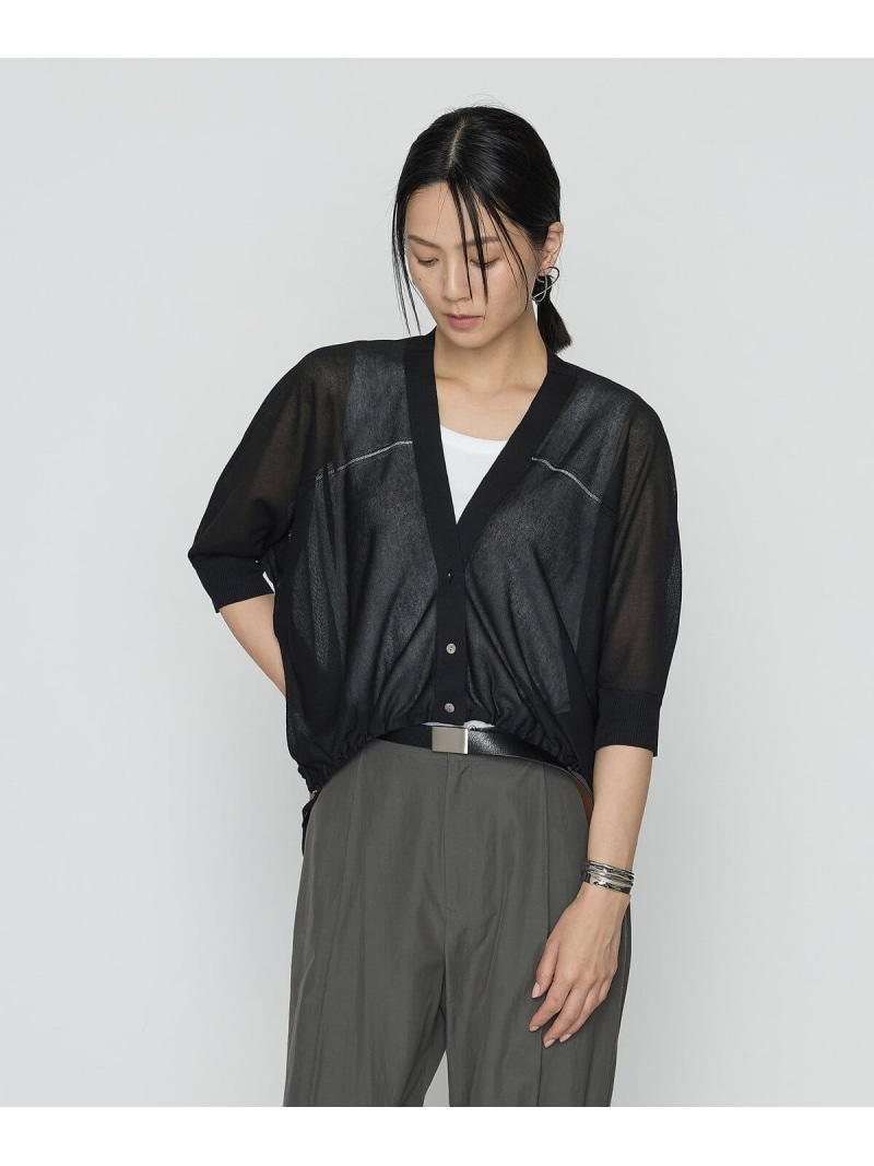 【SALE／20%OFF】シャイニーシアーヤーン ドロストシアーショートカーデ Gabardine K.T コムサ トップス カーディガン グレー ブラック【RBA_E】【送料無料】[ Fashion]｜FIVEFOXes ONLINE STORE