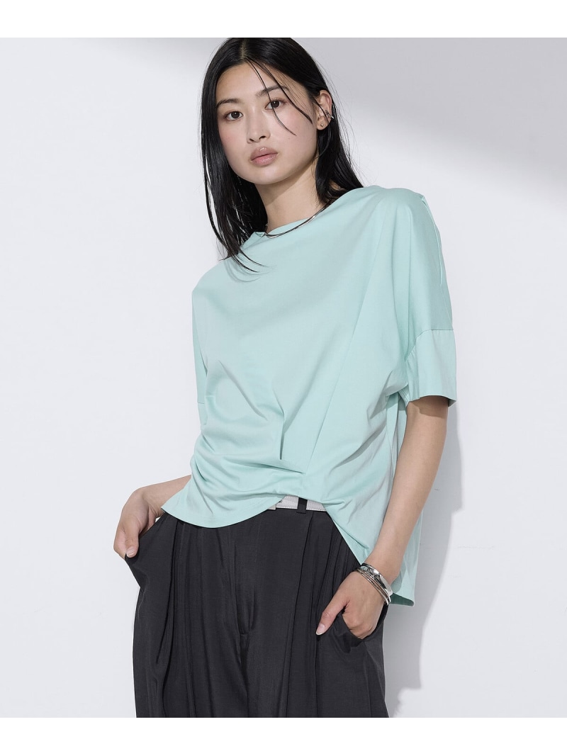 [ +大きさ ] プレーティング天竺 ワンタックプルオーバー Gabardine K.T + コムサ トップス カットソー・プルオーバー 緑であること 赤銅色 青色【貨物輸送無料】[ Fashion]