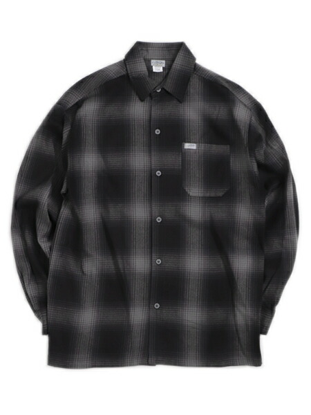 【貨物輸送無料】CALTOP FL PLAID L/S SHIRT BLACK/CHARCOL【CT-2000FL-BKCH-CHARCOAL】