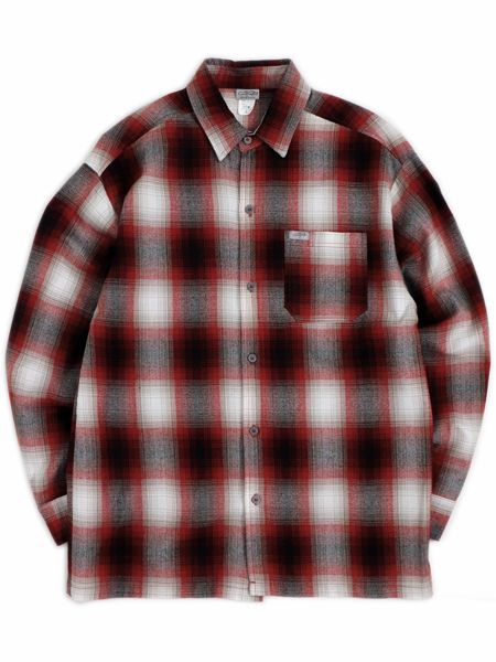 【送料無料】CALTOP FL PLAID L/S SHIRT RED/WHITE【CT-2000FL-RDWH-RED】
