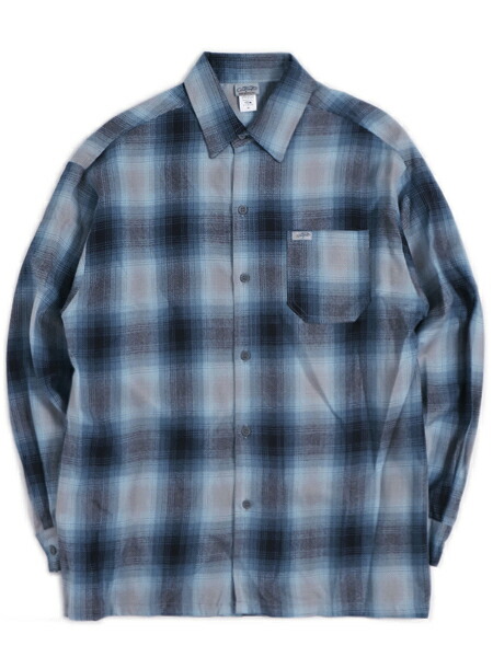 【送料無料】CALTOP FL PLAID L/S SHIRT SKY BLUE/GREY【CT-2000FL-SBGY-LIGHT BLUE】