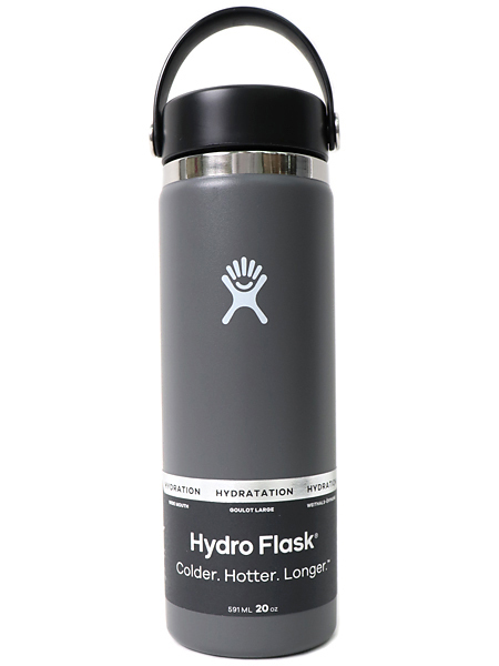 Hydro Flask HYDRATION 20 OZ WIDE MOUTH-STONE【5089024-39-CHARCOAL】画像