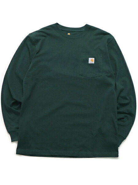 CARHARTT L/S WORKWEAR POCKET TEE-HUNTER GREEN【K126HTG-GREEN】|FIVE STAR DS