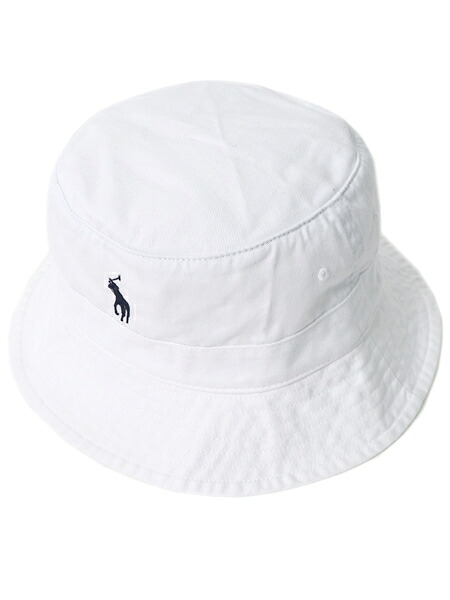 【送料無料】POLO RALPH LAUREN LOFT LOGO BUCKET HAT【710798567001-D-WHITE】