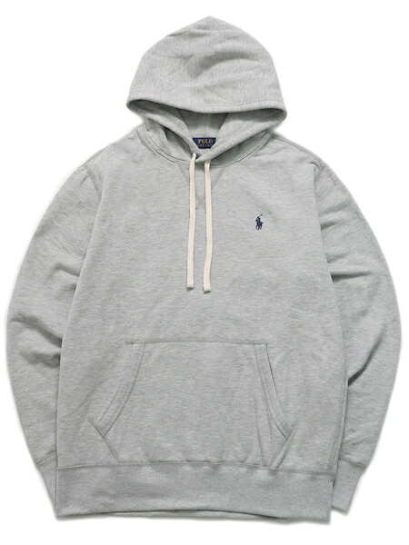【貨物輸送無料】POLO RALPH LAUREN RL FLEECE PULLOVER HOODIE【710766778006-D-GREY】 GREY