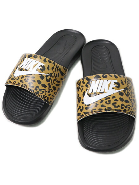 nike leopard slides