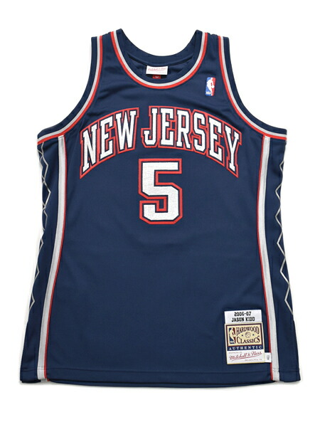 【送料無料】MITCHELL & NESS AUTHENTIC JERSEY NETS 06-07 #5 J.KIDD【AJY4AC19094-NAVY】|FIVE STAR DS