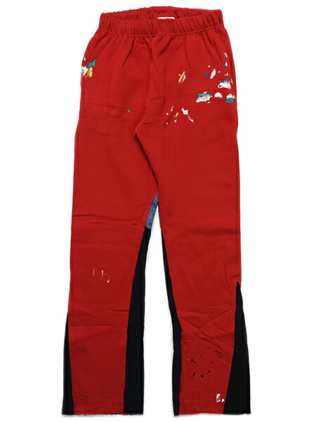 【CLEARANCE】mnml CONTRAST BOOTCUT SWEATPANTS【22ML-AW196W-RD-RED】