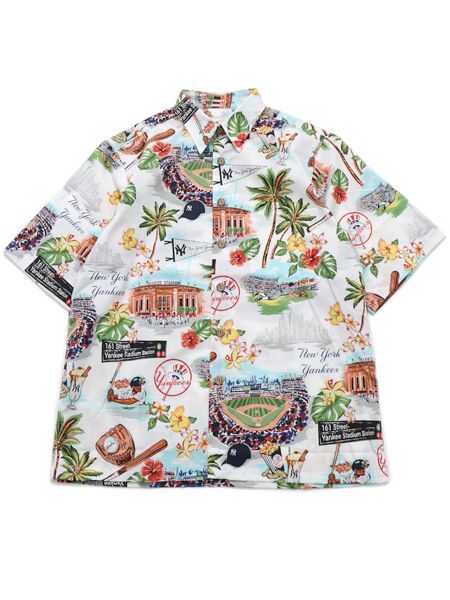 【CLEARANCE】【送料無料】REYN SPOONER NEW YORK YANKEES 2022 SCENIC SHIRT【B552512122-WH-WHITE】