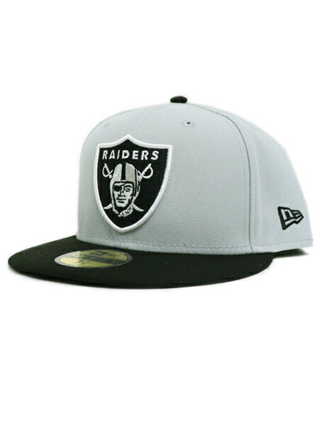 NEW ERA 59FIFTY NFL LAS VEGAS RAIDERS GREY/BLACK【14525225-GREY】
