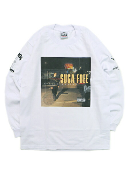 【CLEARANCE】PRO CLUB SUGA FREE ALBUM COVER L/S TEE【90MDSF04-WH-WHITE】画像