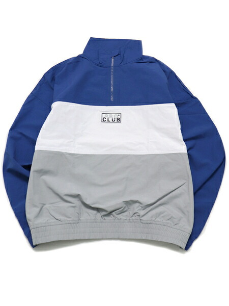 【貨物輸送無料】PRO CLUB COMFORT TRI-COLOR HALF ZIP TRACK JACKET【22パソコン0302-RBL-BLUE】