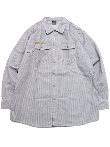 【貨物輸送無料】PRISON BLUES HICKORY L/S BUTTON FRONT SHIRT【4031111-HICKORY STRIPE】
