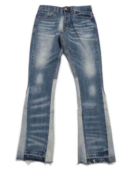 【CLEARANCE】【貨物輸送無料】mnml B133 FLARE DENIM BLUE【21ML-AW175D-BL-BLUE】