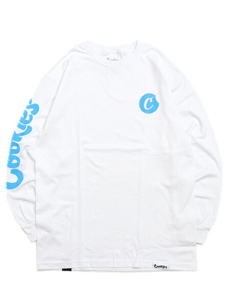 COOKIES CLOTHING C BITE LOGO L/S TEE WHITE/COOKIES BLUE【コマーシャル234TLP08-WHCB-WHITE】
