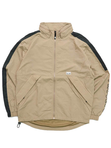 【CLEARANCE】PRO CLUB FULL COURT WINDBREAKER JACKET KHAKI【03マイコン0303-KHK-KHAKI】