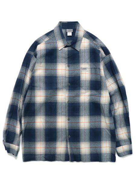 【送料無料】CALTOP FL PLAID L/S SHIRT NAVY/IVORY/ORANGE【CT-2000FL-NVIOR-NAVY】