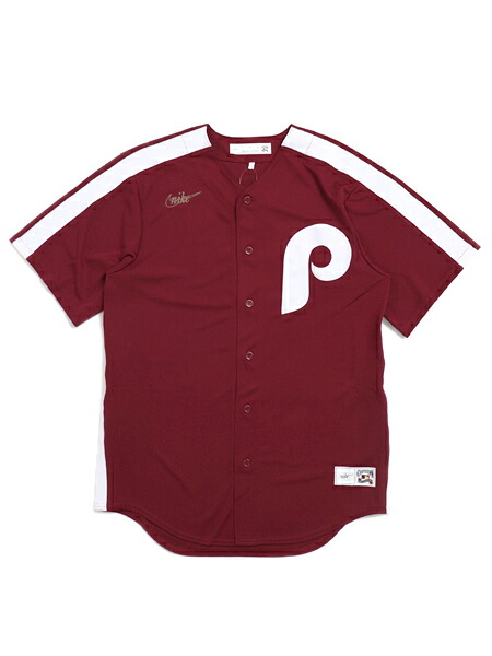 【CLEARANCE】NIKE COOPERSTOWN JERSEY PHILLIES 1979【C267PH79PHPUCT-BURGUNDY】