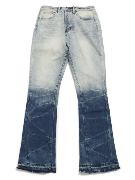【CLEARANCE】【貨物輸送無料】mnml B594 SUN FLARE DENIM PANTS BLUE【24ML-SP284D-BL-LIGHT BLUE HWASH】