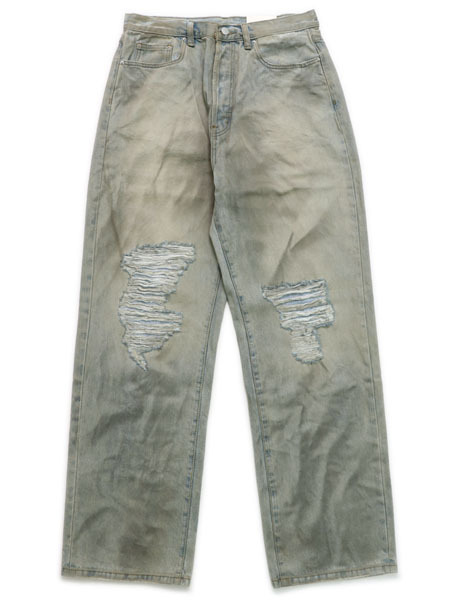 【送料無料】mnml ULTRA BAGGY DESTROYED DENIM VINTAGE BLUE【24ML-AW412D-VBL-LIGHT BLUE HWASH】 14,839円