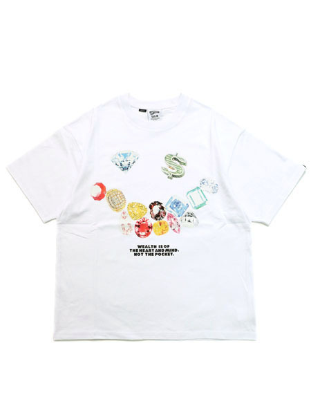 【CLEARANCE】BILLIONAIRE BOYS CLUB BB SMILE WASHED CROPPED FIT TEE【851-3301-WHT-WHITE】