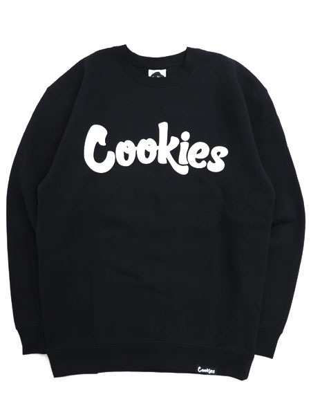 【貨物輸送無料】COOKIES CLOTHING ORIGINAL LOGO CREWNECK BLACK/WHITE【コマーシャル232CFP01-BKWH-BLACK】
