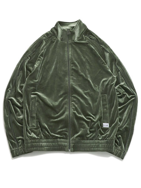 【貨物輸送無料】PRO CLUB VELOUR TRACK JACKET SEA KELP【16マイコン0303-SKP-OLIVE】