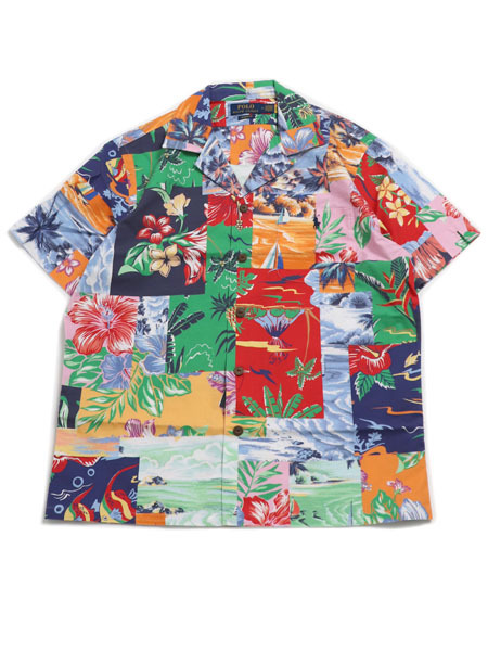 【CLEARANCE】【送料無料】POLO RALPH LAUREN CLSC OXFORD BEACH BAZAAR PATCHWORK SHIRT【710964762001-D-MULTI COLOR】