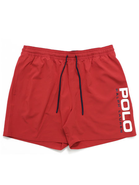 【送料無料】POLO RALPH LAUREN TRAVELLER CLASSIC SWIM TRUNK【710963313004-D-RED】｜FIVE STAR DS