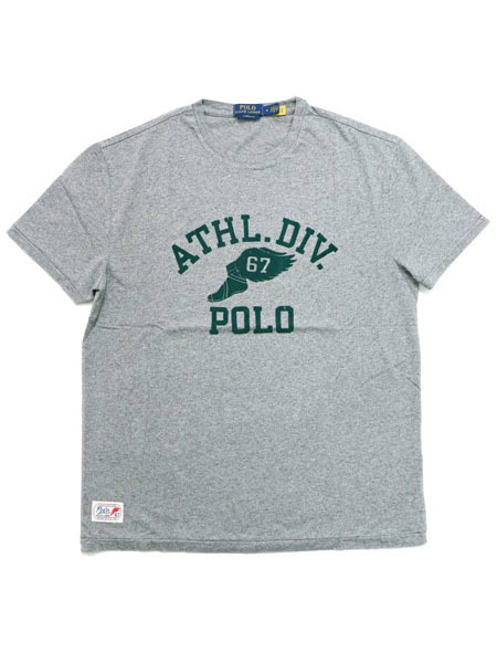 【CLEARANCE】POLO RALPH LAUREN CLASSIC FIT ATHL WING FOOT TEE【710972668001-D-GREY】