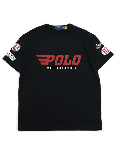 【CLEARANCE】POLO RALPH LAUREN MOTO SPORT RACING TEE【710972607001-D-BLACK】
