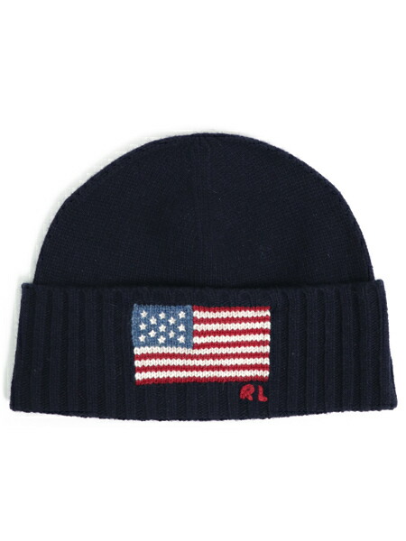 【送料無料】POLO RALPH LAUREN RL FLAG BEANIE COLLECTION NAVY【PC1441-443-NAVY】