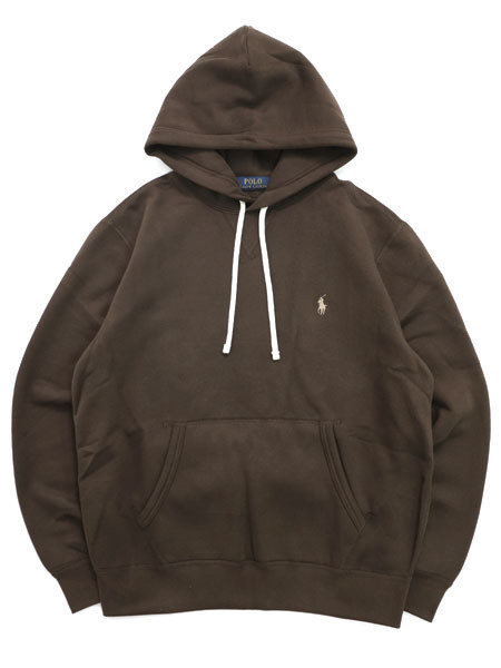 【貨物輸送無料】POLO RALPH LAUREN RL FLEECE PULLOVER HOODIE NUTMEG BROWN【710766778108-D-BROWN】 BROWN