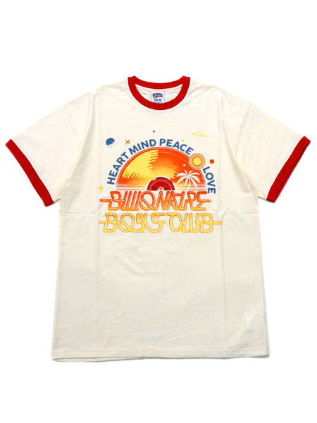 【CLEARANCE】BILLIONAIRE BOYS CLUB BB RECORD RINGER TEE GARDENIA【851-4301-GRD-CREAM】