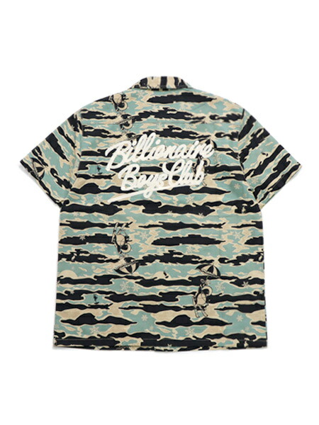 【CLEARANCE】【貨物輸送無料】BILLIONAIRE BOYS CLUB BB TIGER CAMO CAMP COLLAR SHIRT MOJAVE.D【851-4601-MJD-BEIGE】