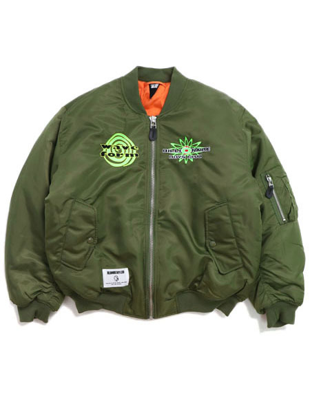 【CLEARANCE】【送料無料】BILLIONAIRE BOYS CLUB EMBROIDERED LOGO MA-1 OD【BBCJP253X003-OD-OLIVE】