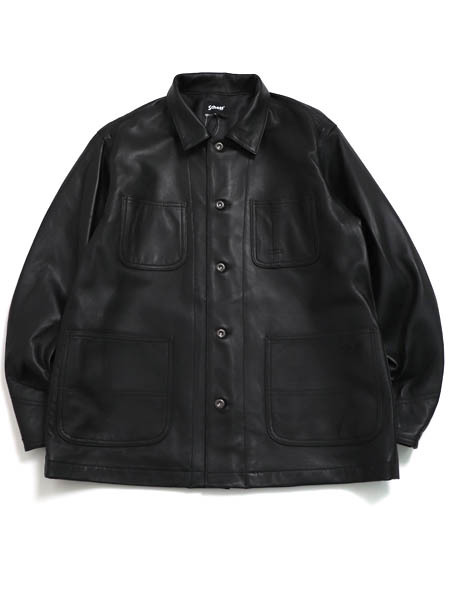 【送料無料】SCHOTT LAMB LEATHER COVERALL JACKET【782-5950012-010-BLACK】|FIVE STAR DS