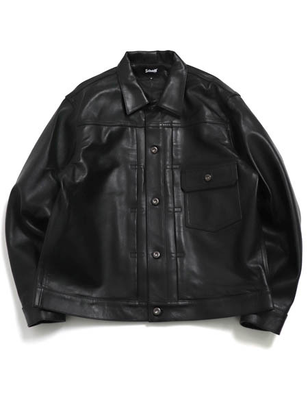 【送料無料】SCHOTT SHEEP LEATHER 1ST TRACKER JACKET【782-5950015-010-BLACK】