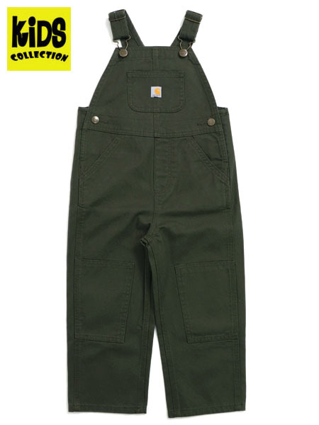 【KIDS】CARHARTT KIDS INF TD CANVAS BIB OVERALL-OLIVE【CM8757-CG26-OLIVE】