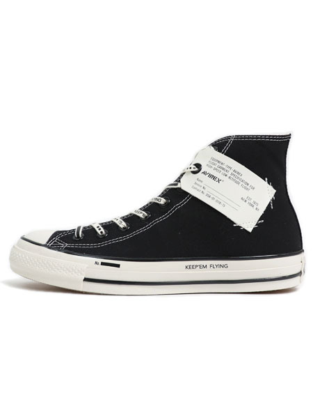楽天市場】CONVERSE ALL STAR AGED HI/AVIREX BLACK 1se791 コンバース