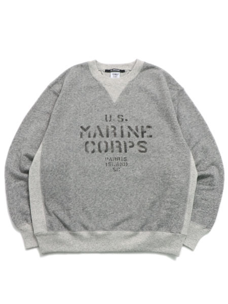 【CLEARANCE】【貨物輸送無料】AVIREX VINTAGE CREW SWEAT GREY【783-5232006-020-GREY】