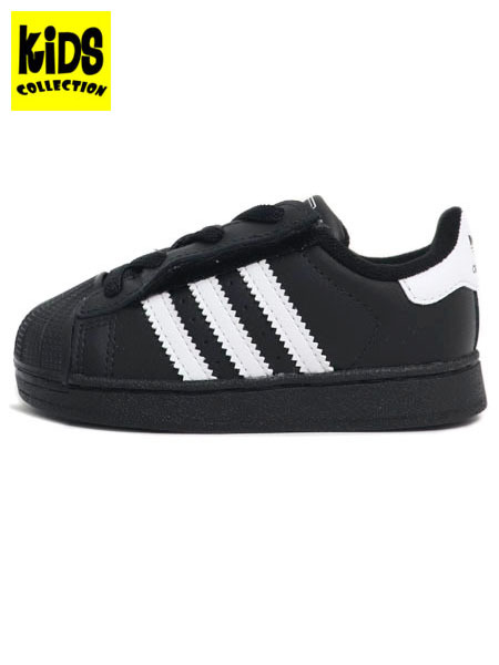 【KIDS】ADIDAS SST II CF EL I CORE BLACK/CLOUD WHITE【IH6403-BLACK】