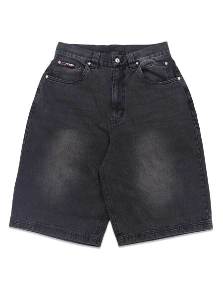 【送料無料】FUBU DENIM BUGGY SHORTS BLACK【FAM-61507-BK-BLACK】